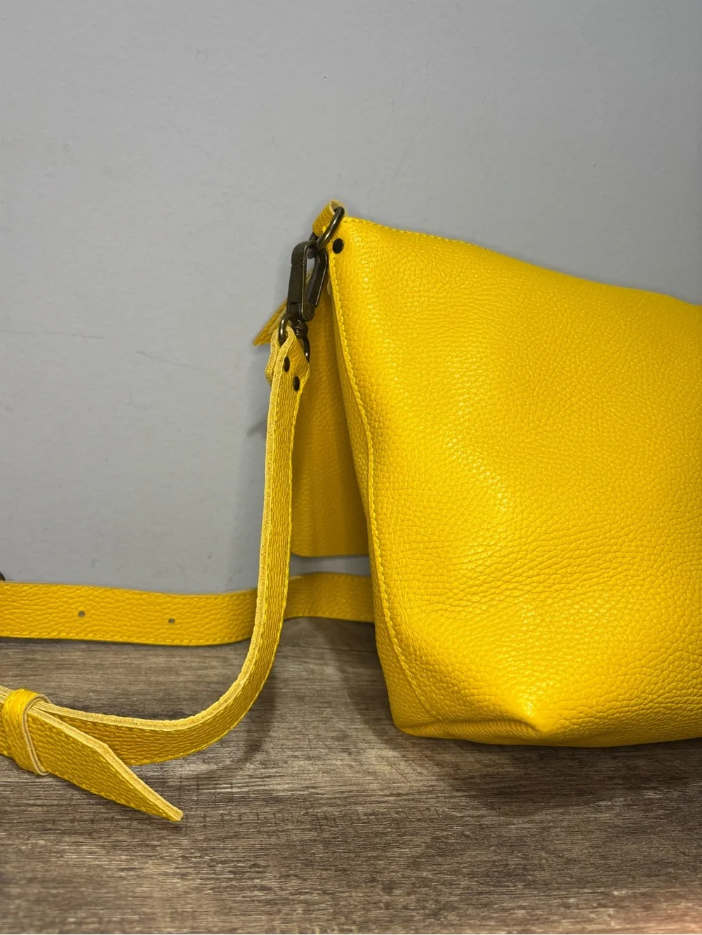 ELEVEN600 Pebbled Leather Crossbody Bag